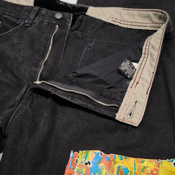 Vintage 90s Marithe Francois Girbuad Black Denim Jeans size 36x30 - Picture 10 of 10